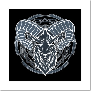 Viking Celtic Ram Aries Zodiac Posters and Art